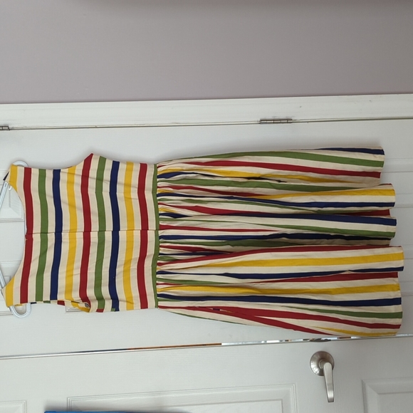 Collectif 50s Rainbow Fit and Flare Dress - Picture 3 of 7